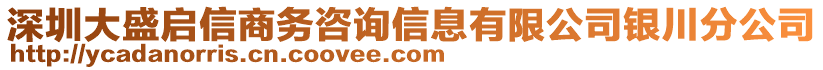 深圳大盛啟信商務(wù)咨詢信息有限公司銀川分公司
