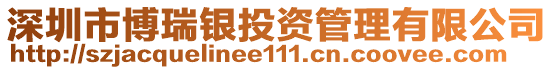 深圳市博瑞銀投資管理有限公司