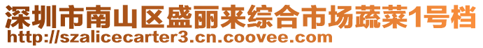 深圳市南山區盛麗來綜合市場蔬菜1號檔