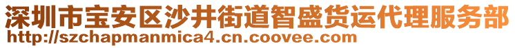 深圳市寶安區(qū)沙井街道智盛貨運代理服務(wù)部