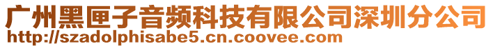 廣州黑匣子音頻科技有限公司深圳分公司