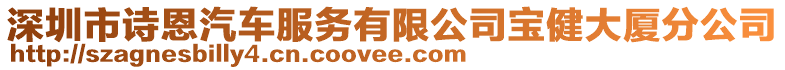 深圳市詩恩汽車服務有限公司寶健大廈分公司