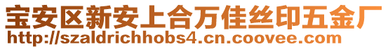 寶安區(qū)新安上合萬佳絲印五金廠