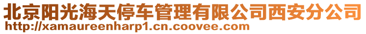 北京陽光海天停車管理有限公司西安分公司