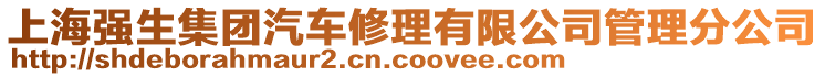 上海強(qiáng)生集團(tuán)汽車修理有限公司管理分公司