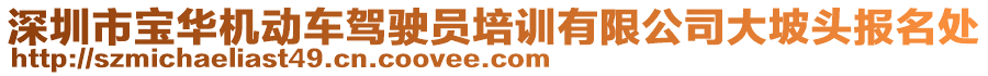 深圳市寶華機(jī)動(dòng)車駕駛員培訓(xùn)有限公司大坡頭報(bào)名處