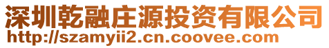 深圳乾融莊源投資有限公司
