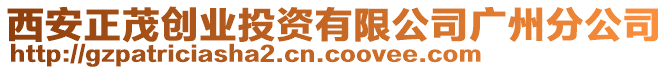西安正茂創(chuàng)業(yè)投資有限公司廣州分公司