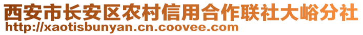 西安市長安區農村信用合作聯社大峪分社