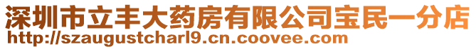 深圳市立豐大藥房有限公司寶民一分店