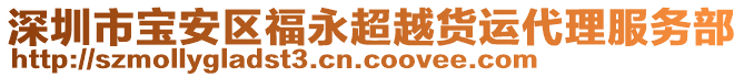 深圳市寶安區(qū)福永超越貨運(yùn)代理服務(wù)部