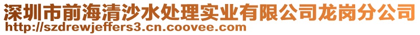 深圳市前海清沙水處理實業有限公司龍崗分公司