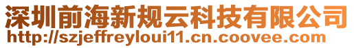 深圳前海新規(guī)云科技有限公司