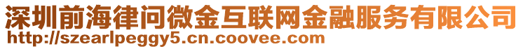 深圳前海律問微金互聯網金融服務有限公司
