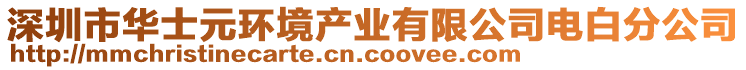 深圳市華士元環(huán)境產(chǎn)業(yè)有限公司電白分公司