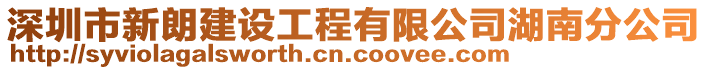 深圳市新朗建设工程有限公司湖南分公司