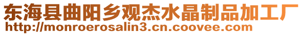 東海縣曲陽鄉(xiāng)觀杰水晶制品加工廠