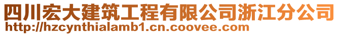 四川宏大建筑工程有限公司浙江分公司