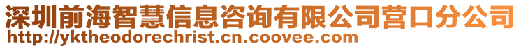 深圳前海智慧信息咨询有限公司营口分公司