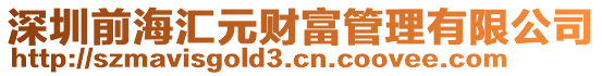 深圳前海匯元財(cái)富管理有限公司