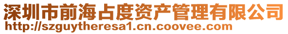 深圳市前海占度資產管理有限公司