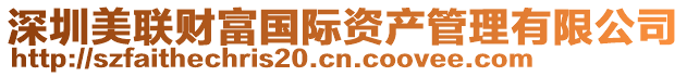 深圳美聯(lián)財(cái)富國(guó)際資產(chǎn)管理有限公司