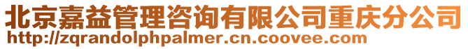 北京嘉益管理咨詢有限公司重慶分公司