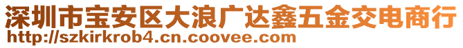 深圳市寶安區(qū)大浪廣達(dá)鑫五金交電商行