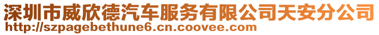 深圳市威欣德汽車服務有限公司天安分公司
