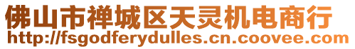 佛山市禪城區(qū)天靈機電商行