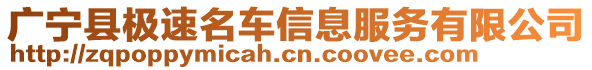 廣寧縣極速名車信息服務有限公司