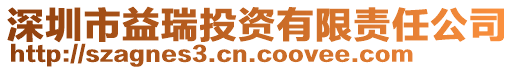 深圳市益瑞投資有限責任公司