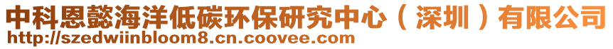 中科恩懿海洋低碳環保研究中心（深圳）有限公司