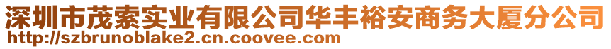 深圳市茂索實業(yè)有限公司華豐裕安商務大廈分公司