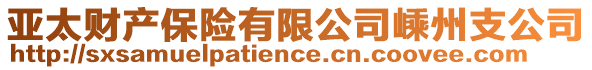 亞太財產保險有限公司嵊州支公司
