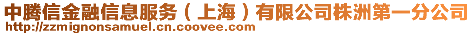 中騰信金融信息服務(上海)有限公司株洲第一分公司