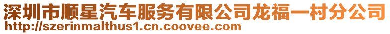 深圳市順星汽車服務有限公司龍福一村分公司