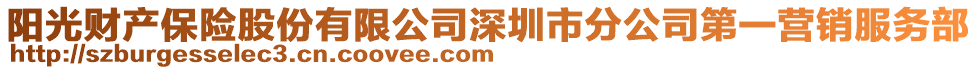 陽光財(cái)產(chǎn)保險(xiǎn)股份有限公司深圳市分公司第一營(yíng)銷服務(wù)部