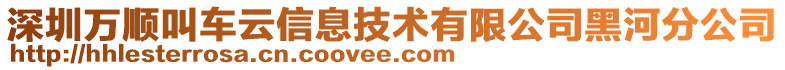 深圳萬順叫車云信息技術(shù)有限公司黑河分公司