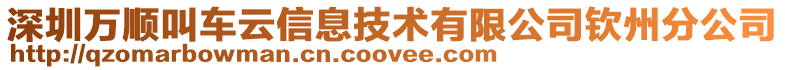 深圳萬順叫車云信息技術有限公司欽州分公司
