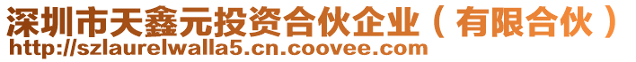 深圳市天鑫元投資合伙企業(有限合伙)