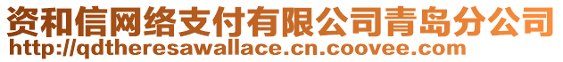 資和信網(wǎng)絡(luò)支付有限公司青島分公司