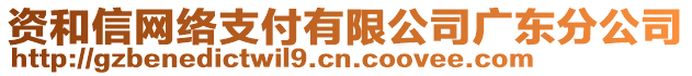 資和信網(wǎng)絡(luò)支付有限公司廣東分公司