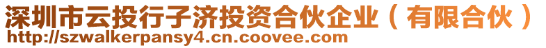 深圳市云投行子濟(jì)投資合伙企業(yè)（有限合伙）