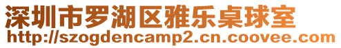 深圳市羅湖區雅樂桌球室