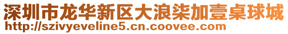 深圳市龍華新區大浪柒加壹桌球城