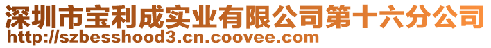 深圳市寶利成實業有限公司第十六分公司