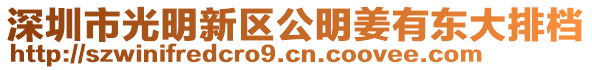 深圳市光明新區公明姜有東大排檔