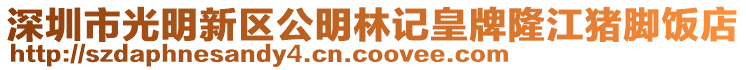 深圳市光明新區(qū)公明林記皇牌隆江豬腳飯店