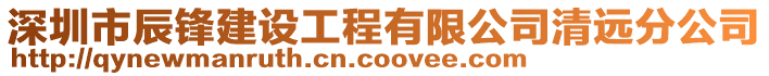 深圳市辰鋒建設工程有限公司清遠分公司